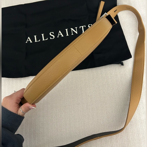 ALLSAINTS Half Moon Leather Crossbody Bag - Picture 3 of 8